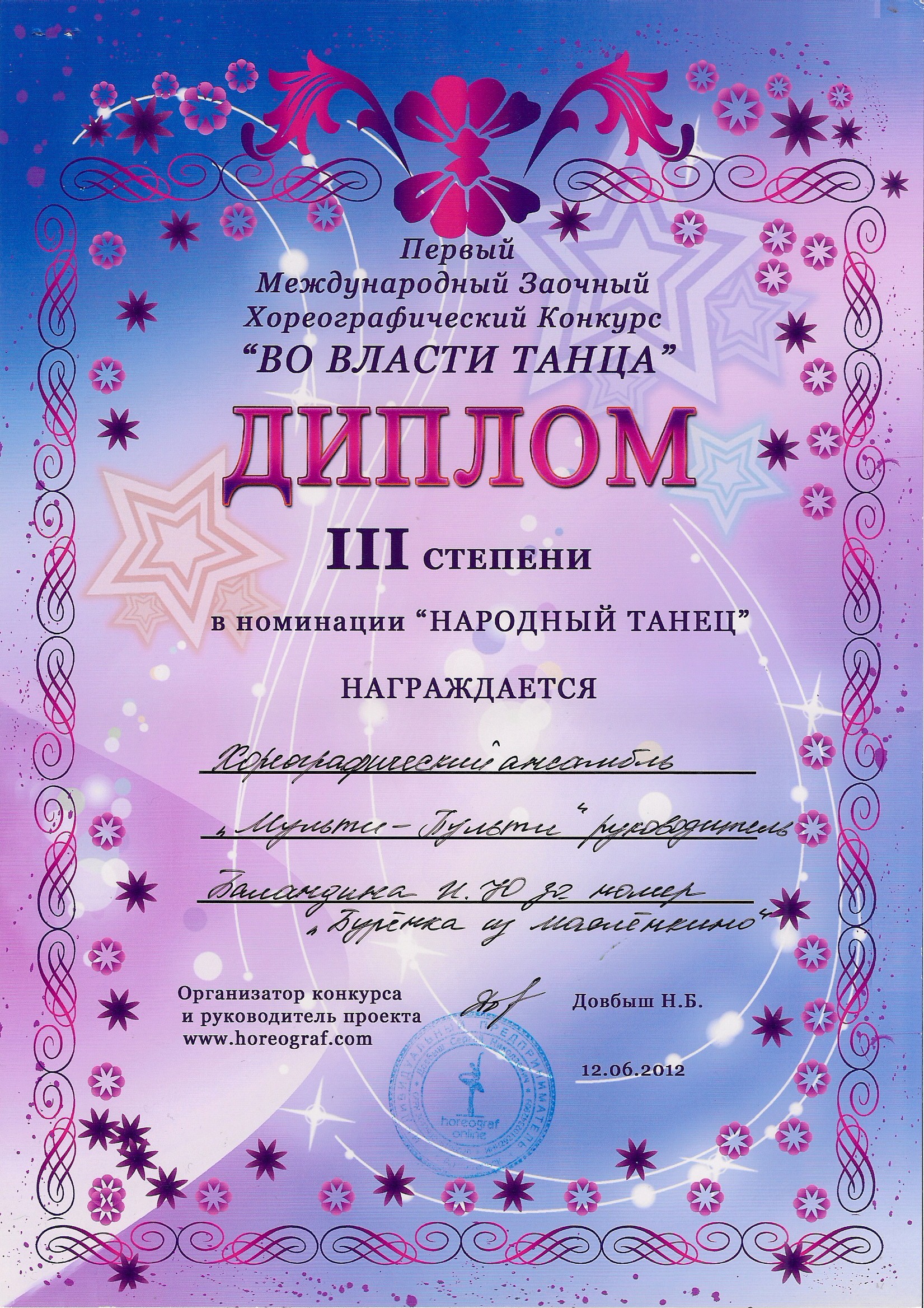 Заочные хореографические конкурсы Заочные хореографические конкурсы